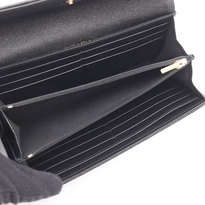 Chanel Bifold Wallet Quilted Black Caviar Leather Zip — view 3