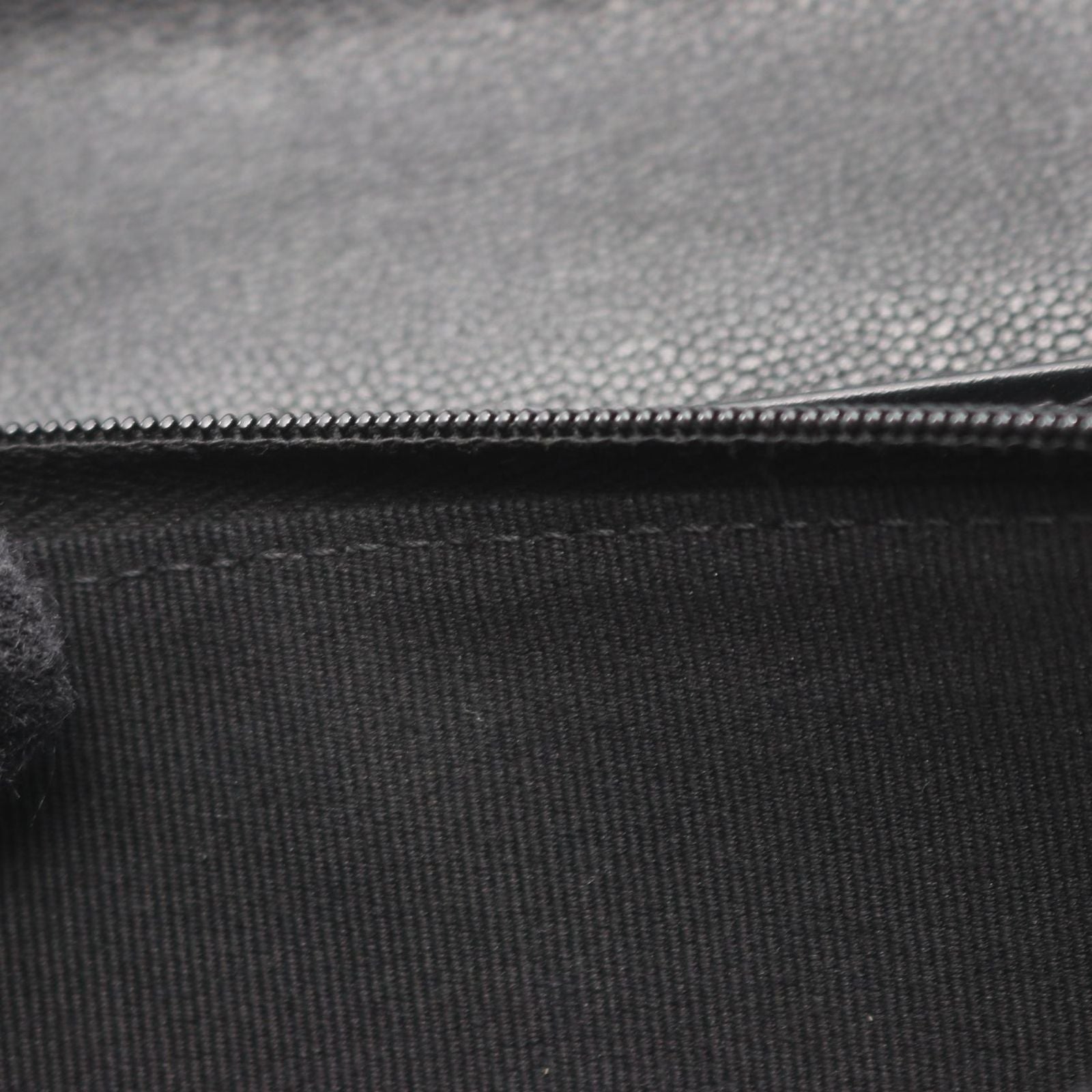 Chanel Bifold Wallet Quilted Black Caviar Leather Zip — view 7