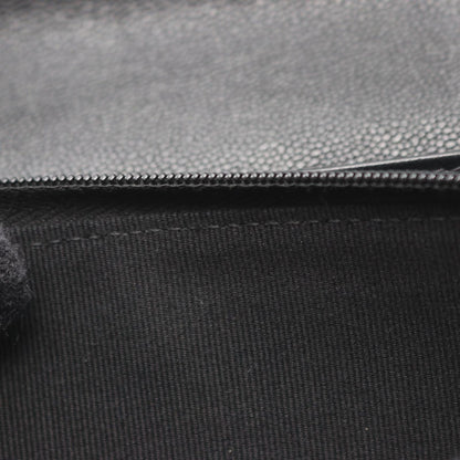 Chanel Bifold Wallet Quilted Black Caviar Leather Zip — view 7