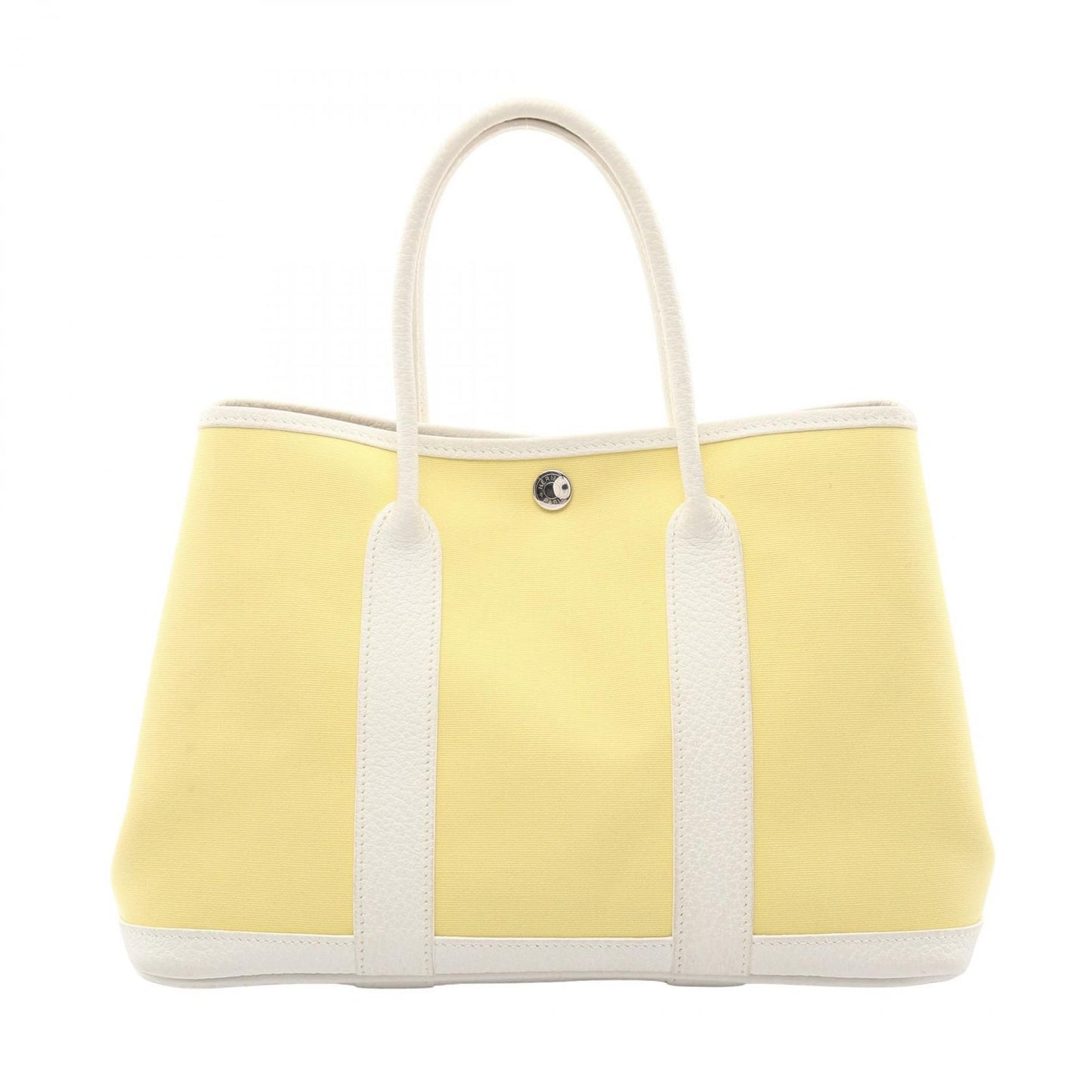 Hermes Tote Garden Party TPM Souffle White Canvas