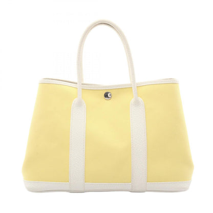 Hermes Tote Garden Party TPM Souffle White Canvas