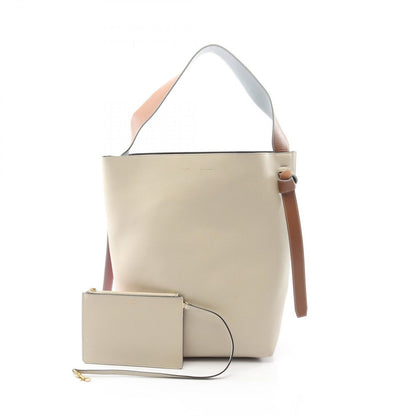 Celine Seri Shoulder Bag Twisted Cabasmo Red Ivory Brown Leather Ready