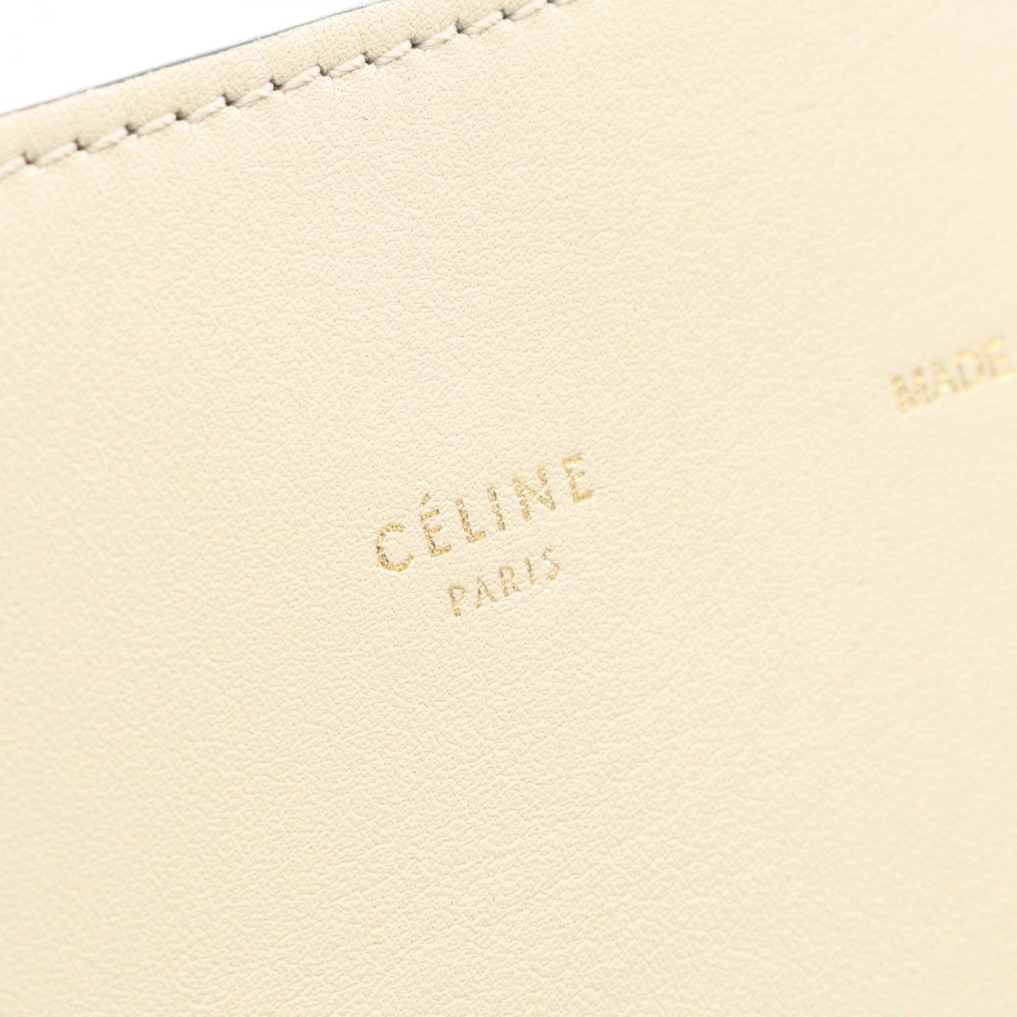 Celine Seri Shoulder Bag Twisted Cabasmo Red Ivory Brown Leather Ready — view 4