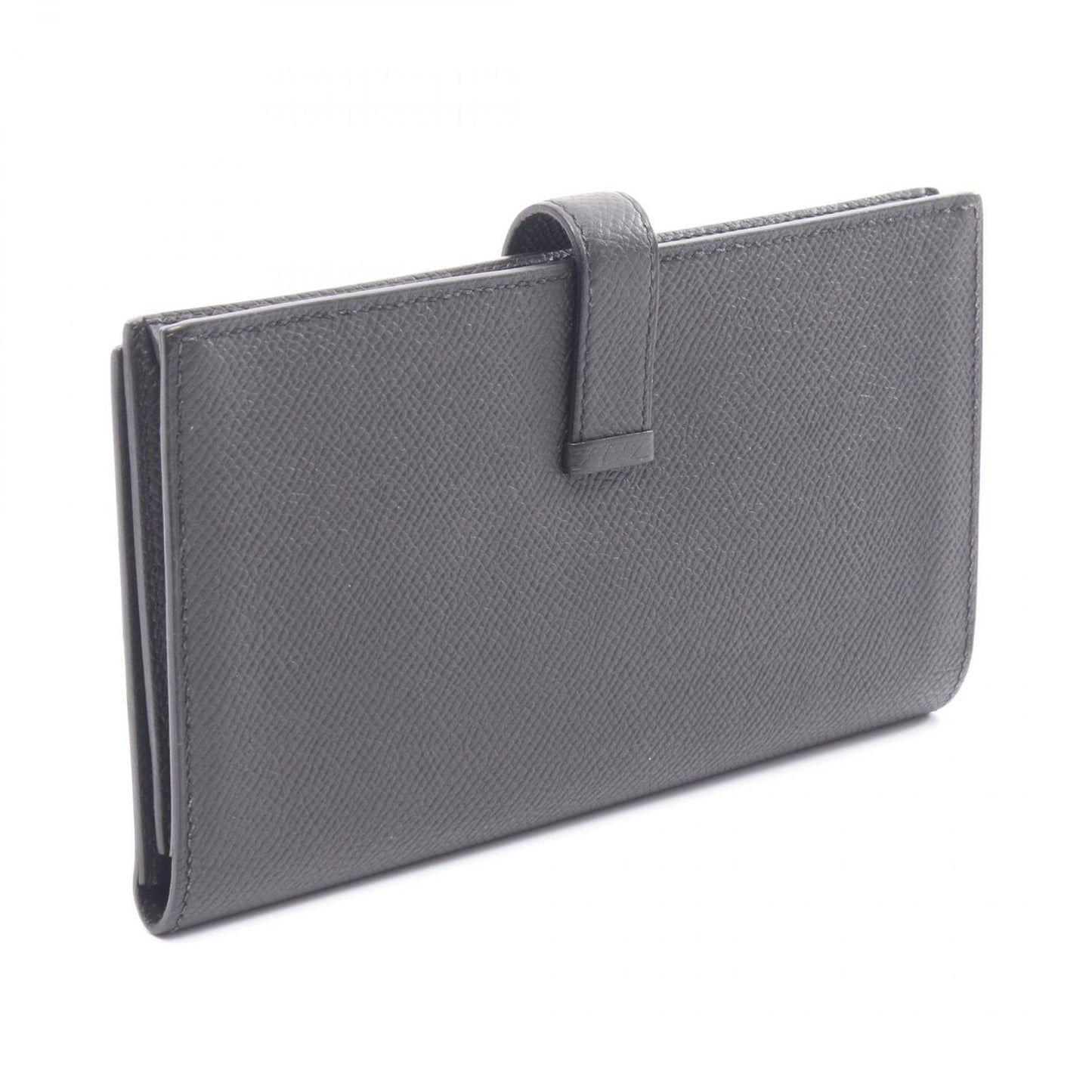 Hermes Bifold Wallet Bearn Souffle Black Leather — view 2