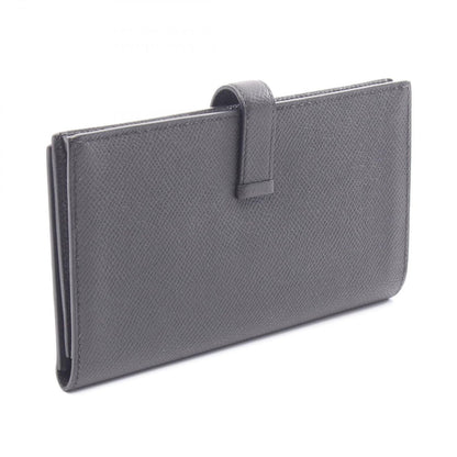 Hermes Bifold Wallet Bearn Souffle Black Leather — view 2
