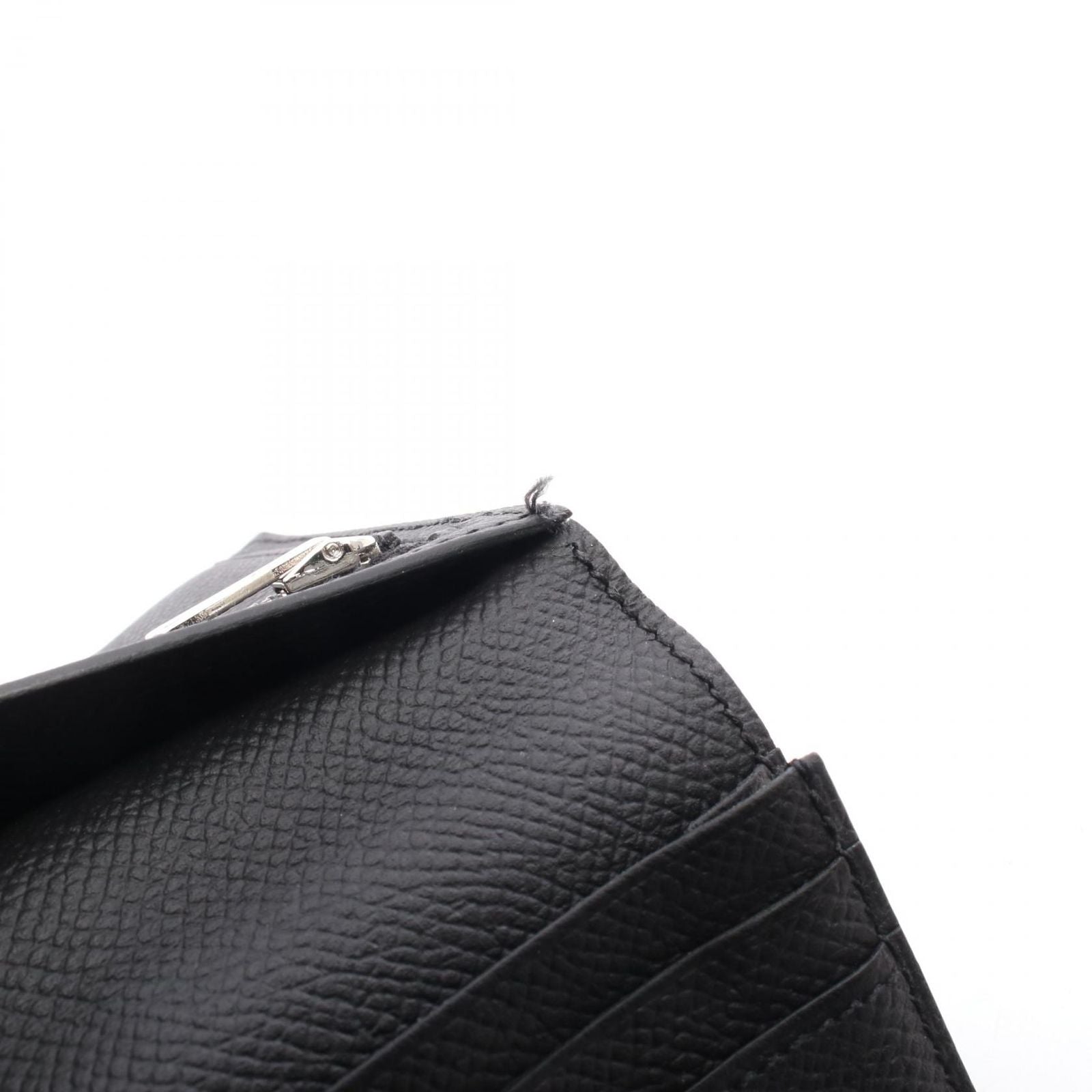 Hermes Bifold Wallet Bearn Souffle Black Leather — view 8