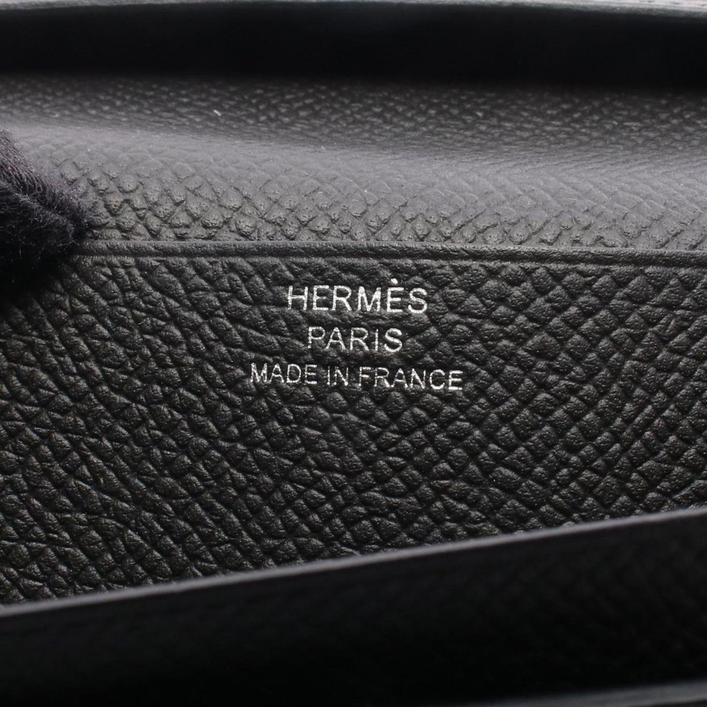 Hermes Bifold Wallet Bearn Souffle Black Leather — view 5