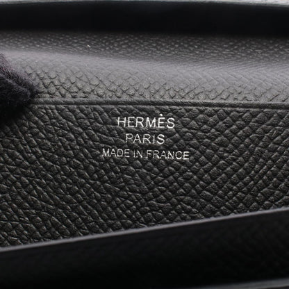 Hermes Bifold Wallet Bearn Souffle Black Leather — view 5