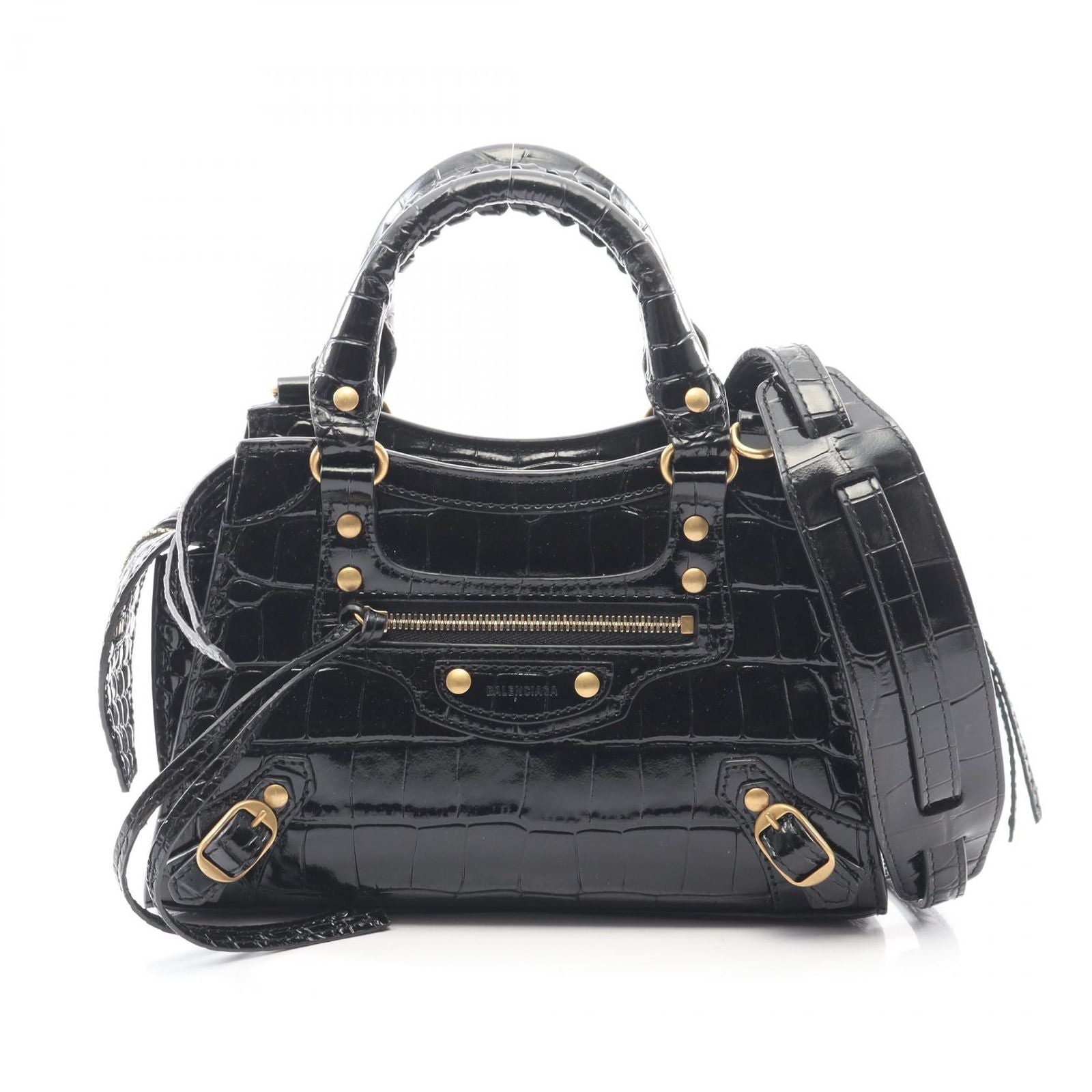 Balenciaga Handbag Neo Class City Mini Neo Classic Mini Black Leather