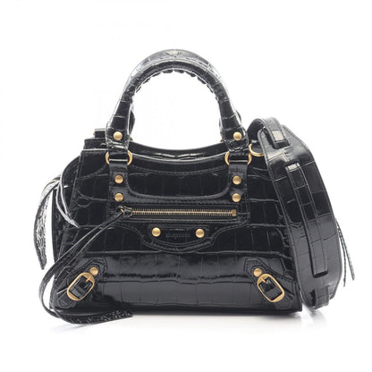 Balenciaga Handbag Neo Class City Mini Neo Classic Mini Black Leather