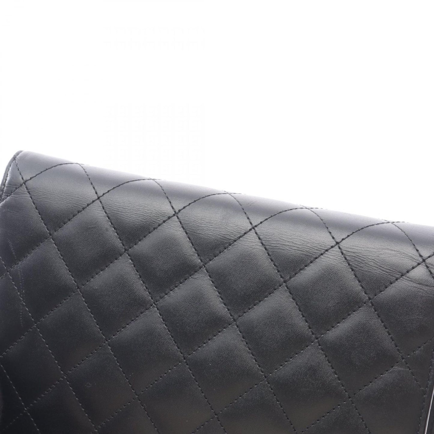 Chanel Shoulder Bag Cambon Line Black Silver Leather Cambonchi One Wallet — view 8