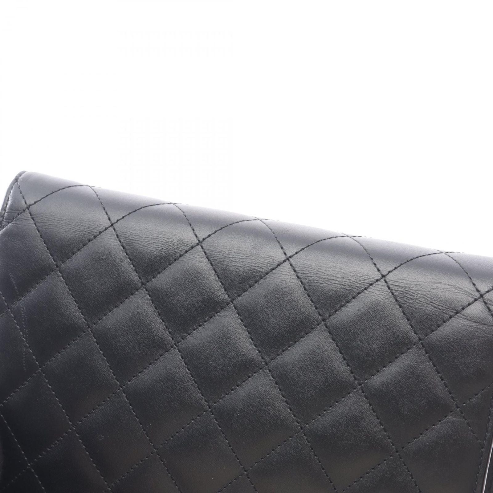 Chanel Shoulder Bag Cambon Line Black Silver Leather Cambonchi One Wallet — view 8
