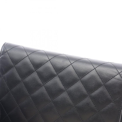 Chanel Shoulder Bag Cambon Line Black Silver Leather Cambonchi One Wallet — view 8