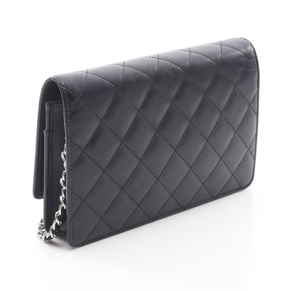 Chanel Shoulder Bag Cambon Line Black Silver Leather Cambonchi One Wallet — view 2