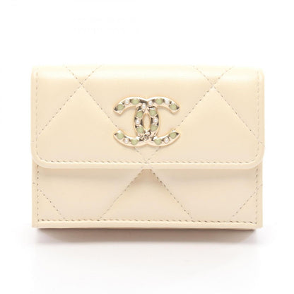 Chanel Trifold Wallet Quilted Kri-m Leather