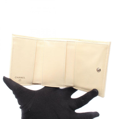 Chanel Trifold Wallet Quilted Kri-m Leather — view 3