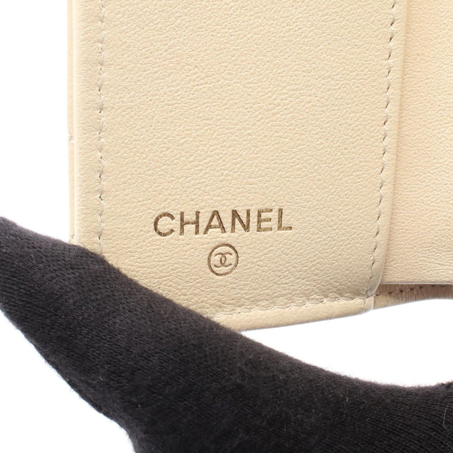 Chanel Trifold Wallet Quilted Kri-m Leather — view 5