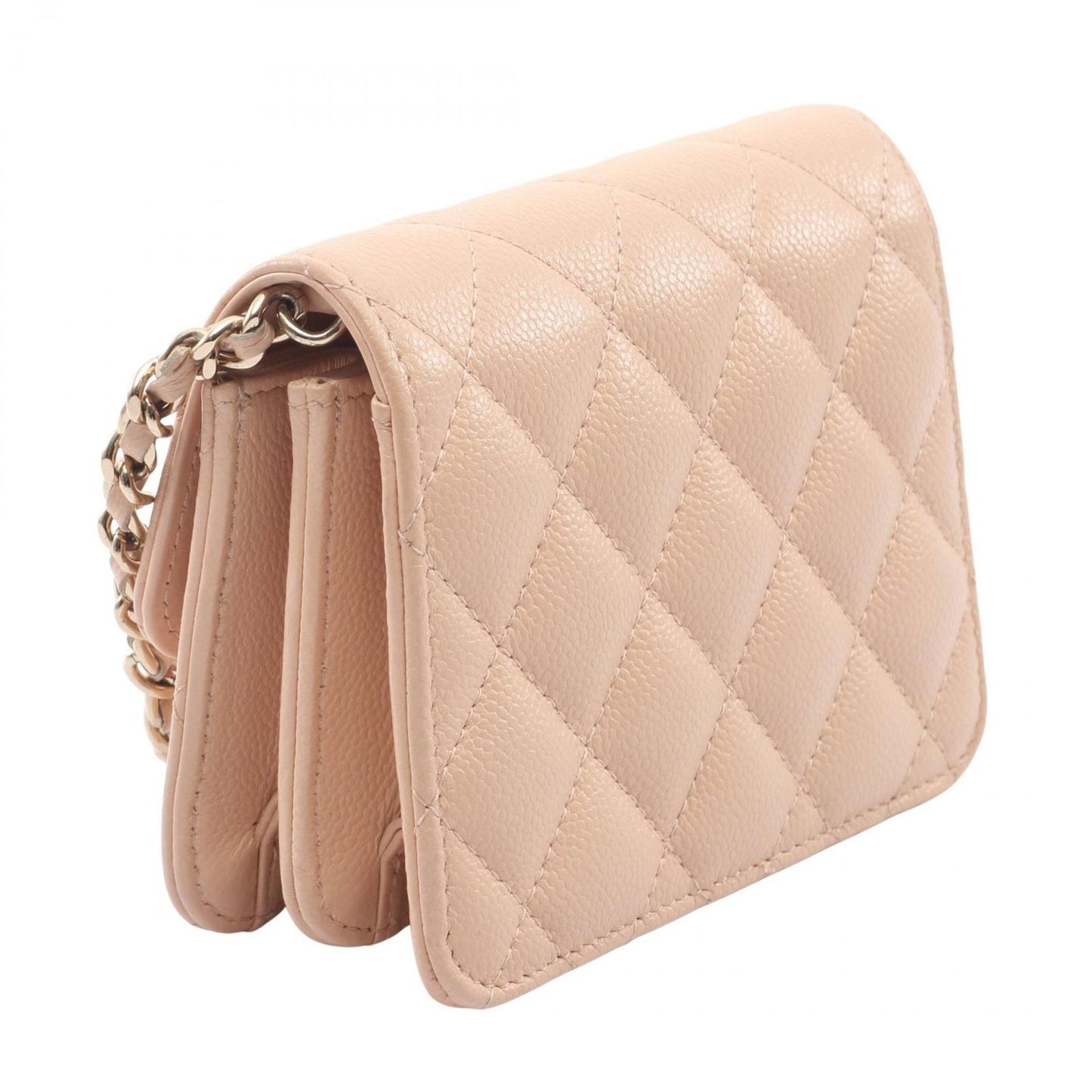 Chanel Shoulder Bag Mini Quilted Pink Beige Fu Mini Che Nshoulder — view 2