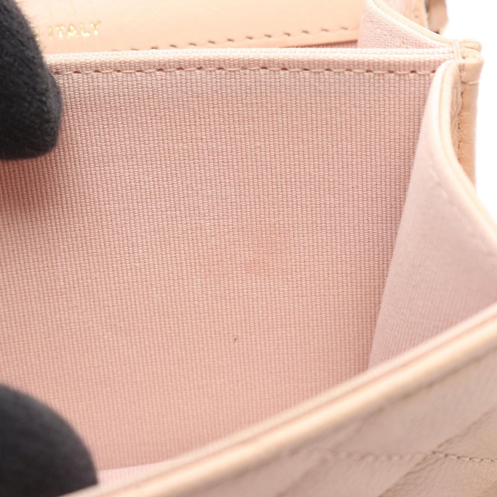 Chanel Shoulder Bag Mini Quilted Pink Beige Fu Mini Che Nshoulder — view 6