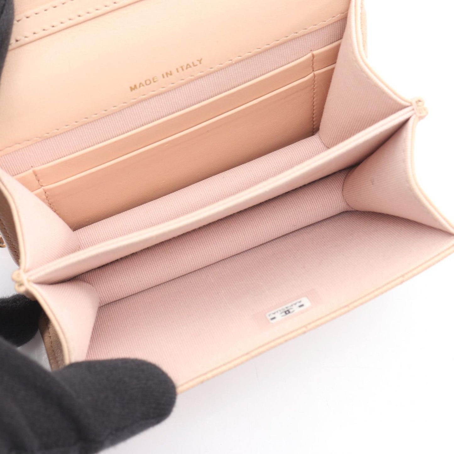 Chanel Shoulder Bag Mini Quilted Pink Beige Fu Mini Che Nshoulder — view 3