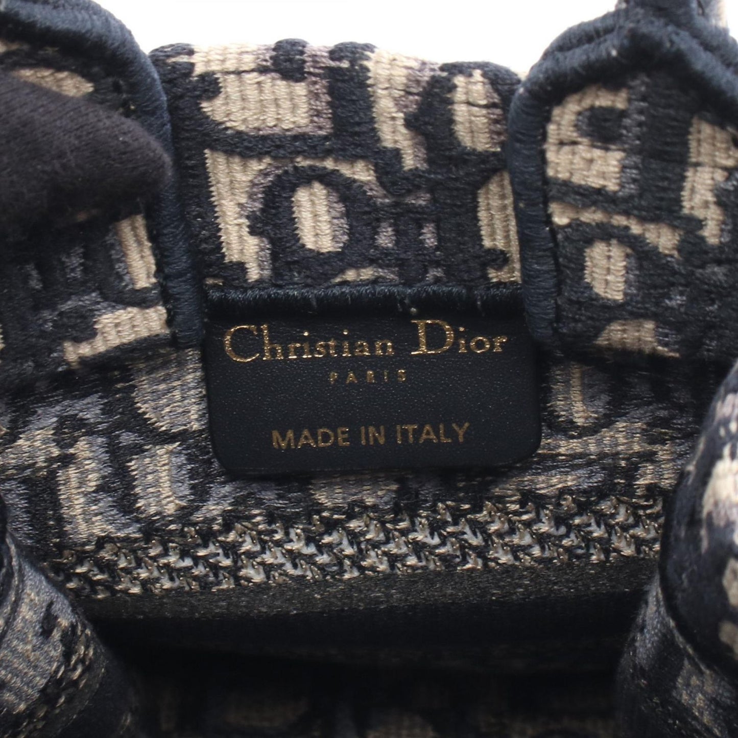 Dior Handbag Book Tote Tikal Mini Phone Oh Breek Navy Canvas Oh Oblique Cook — view 4