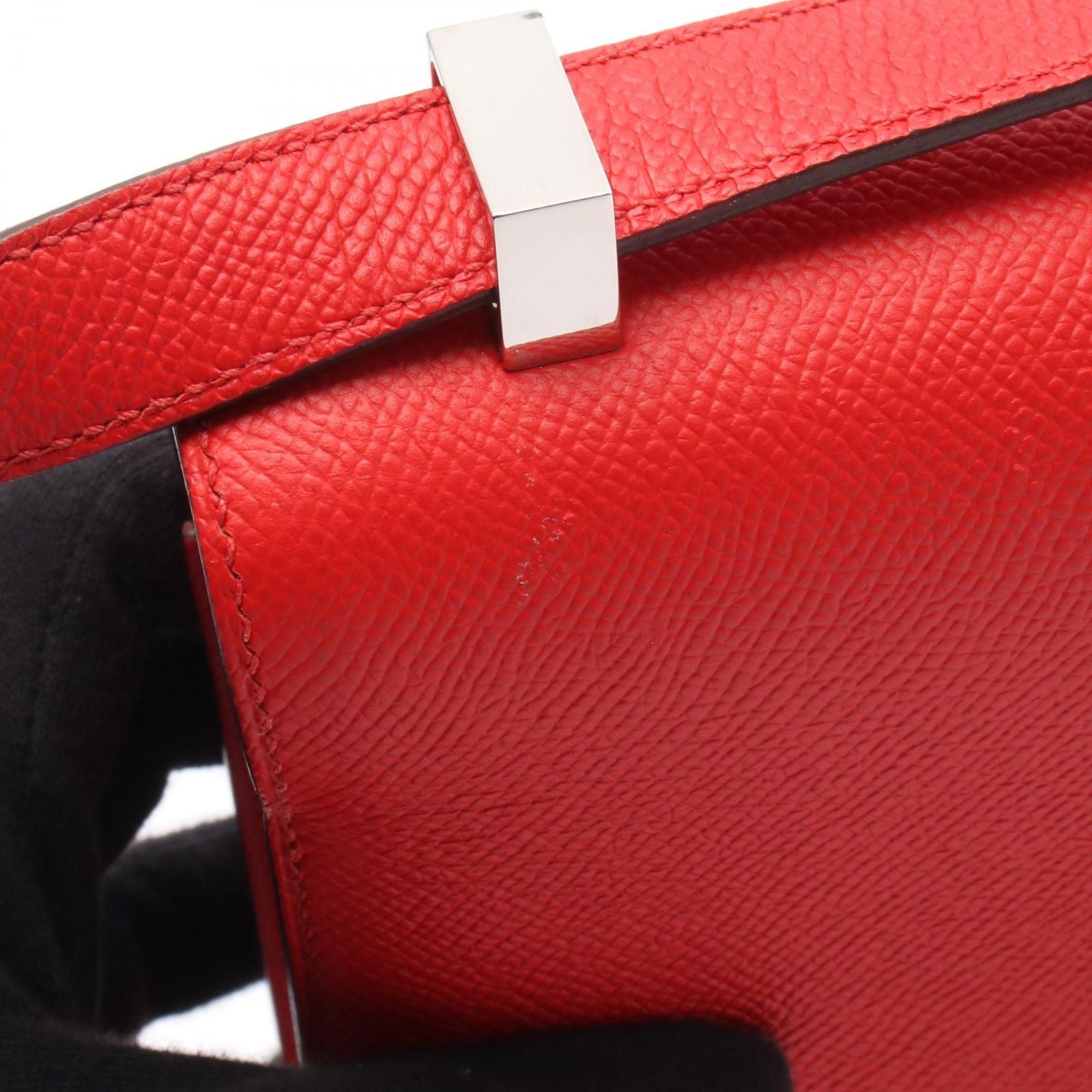Hermes Shoulder Bag Constance 3 24 Jutomato Pink Leather — view 8