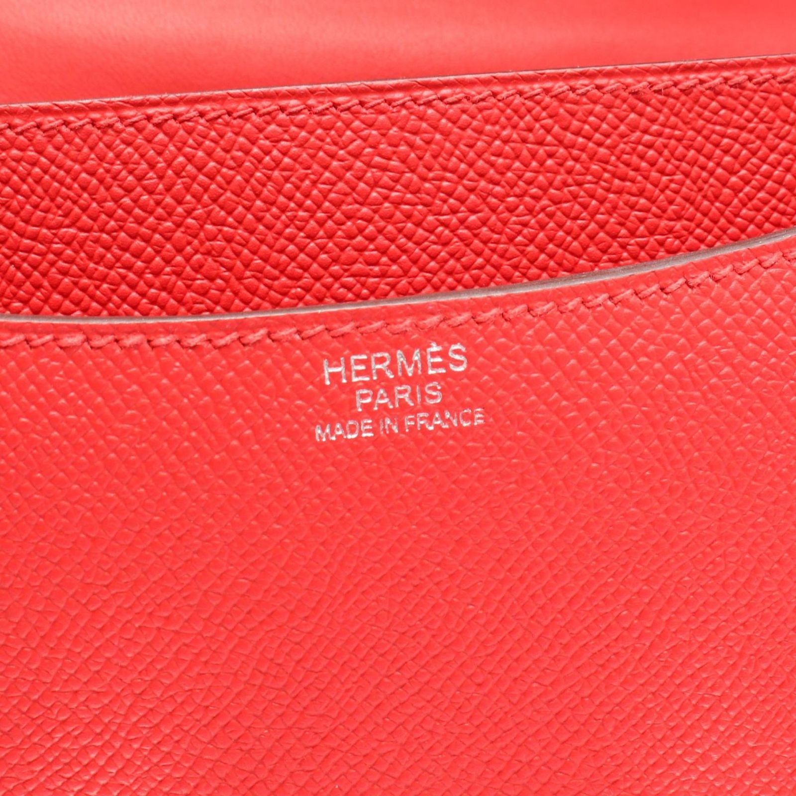 Hermes Shoulder Bag Constance 3 24 Jutomato Pink Leather — view 4