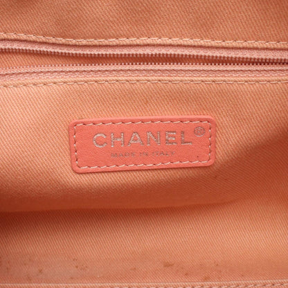 Chanel Shoulder Bag Deauville Sa Mont Pink Canvas Leather — view 4