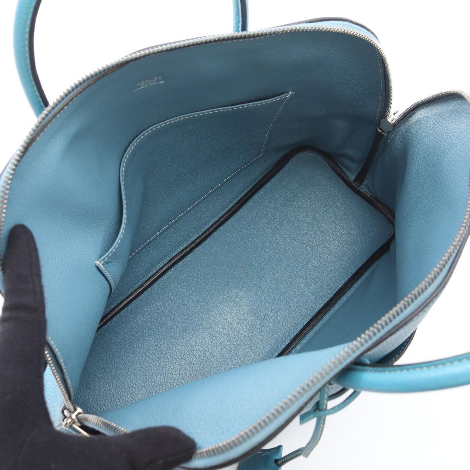 Hermes Handbag Bolide 30 Blue Leather — view 3
