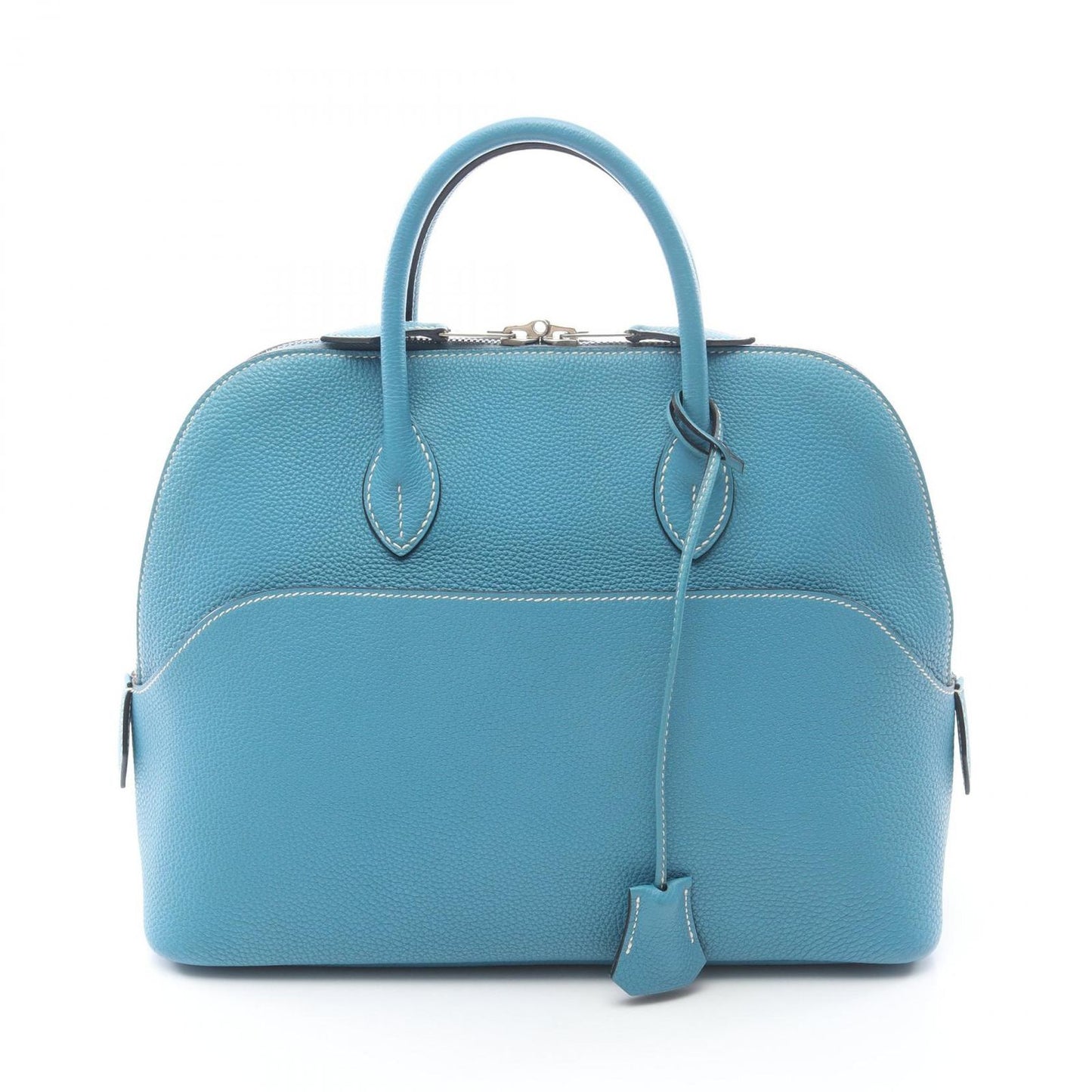 Hermes Handbag Bolide 30 Blue Leather