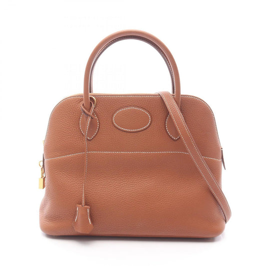 Hermes Handbag Bolide 31 Gold Leather