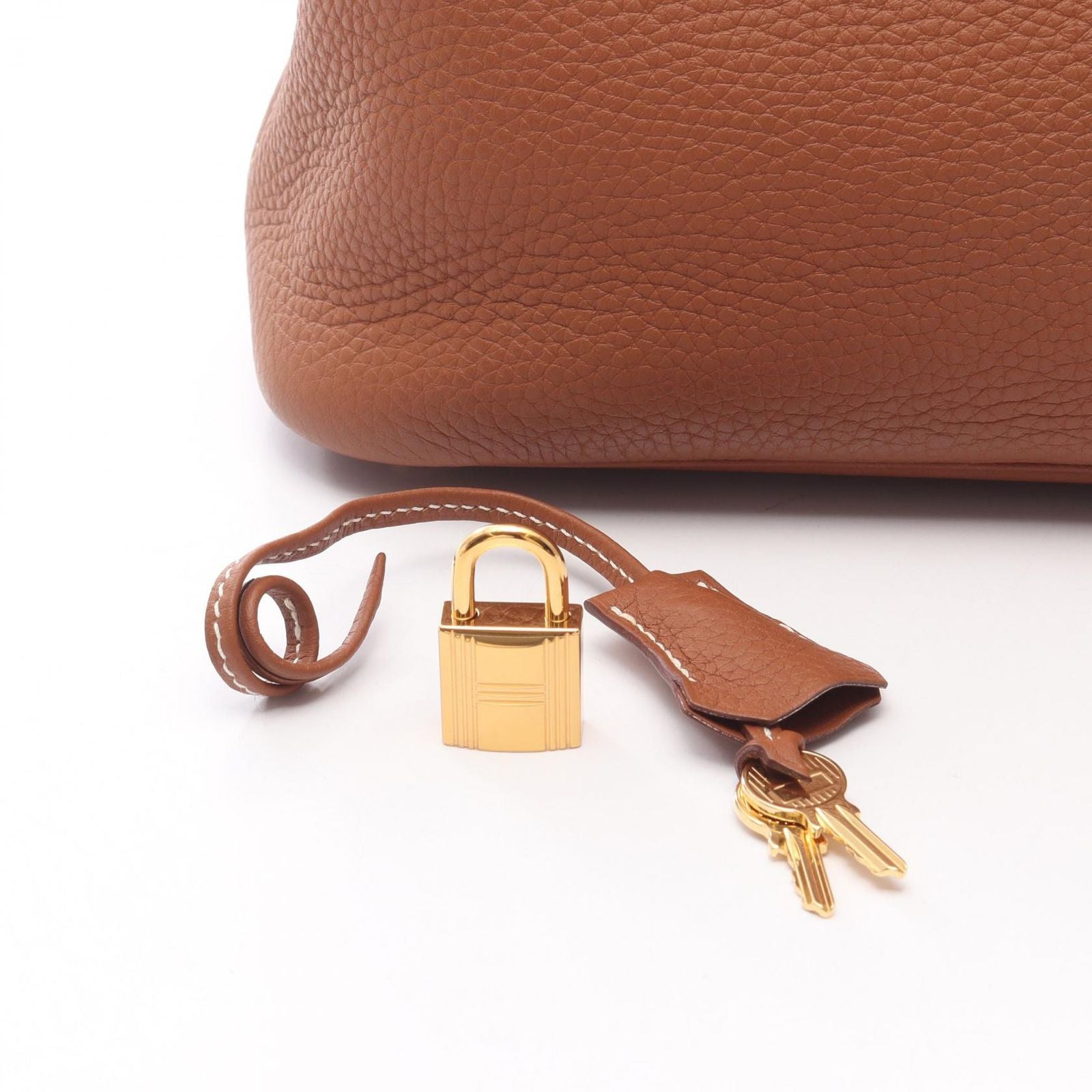 Hermes Handbag Bolide 31 Gold Leather — view 6