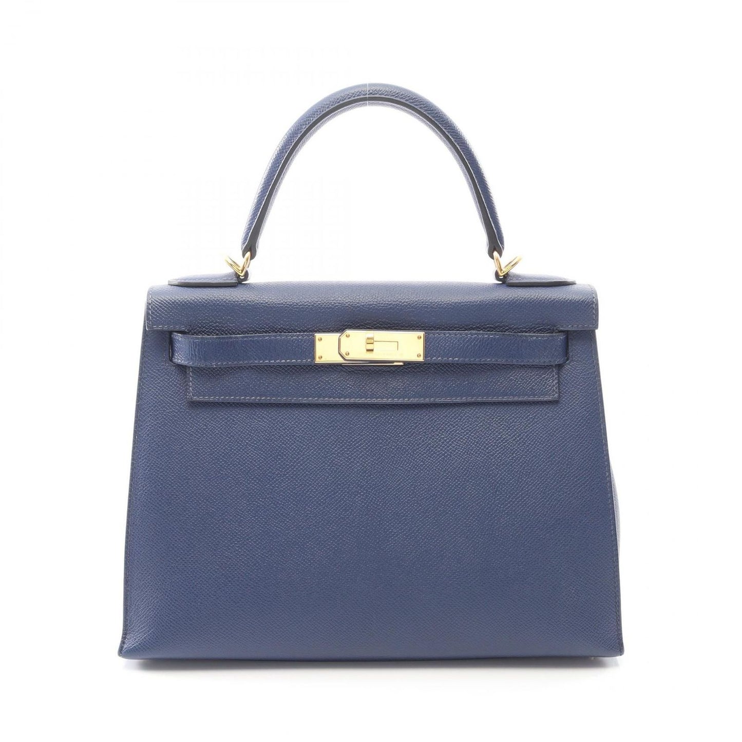 Hermes Handbag Kelly 28 Blue Leather