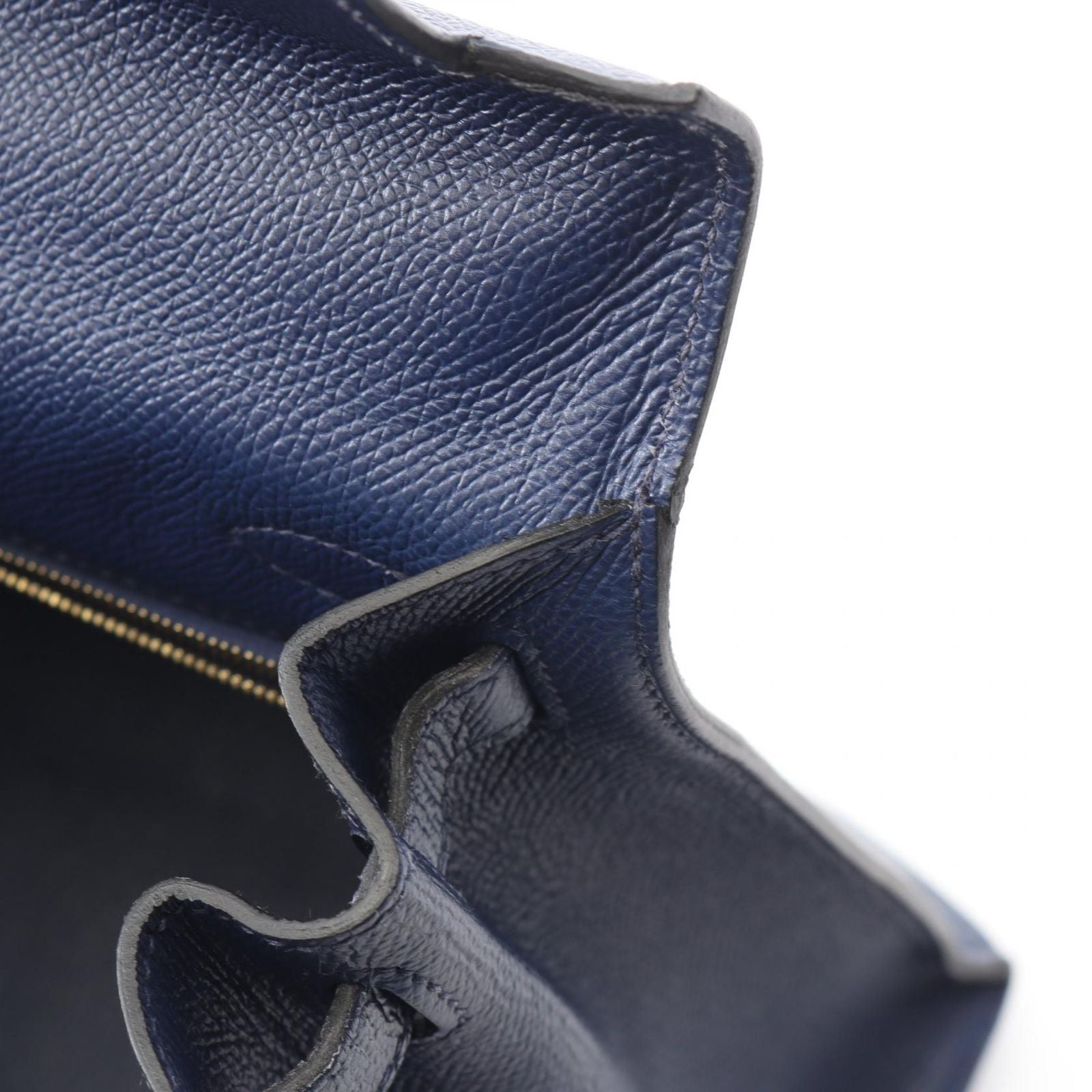 Hermes Handbag Kelly 28 Blue Leather — view 7