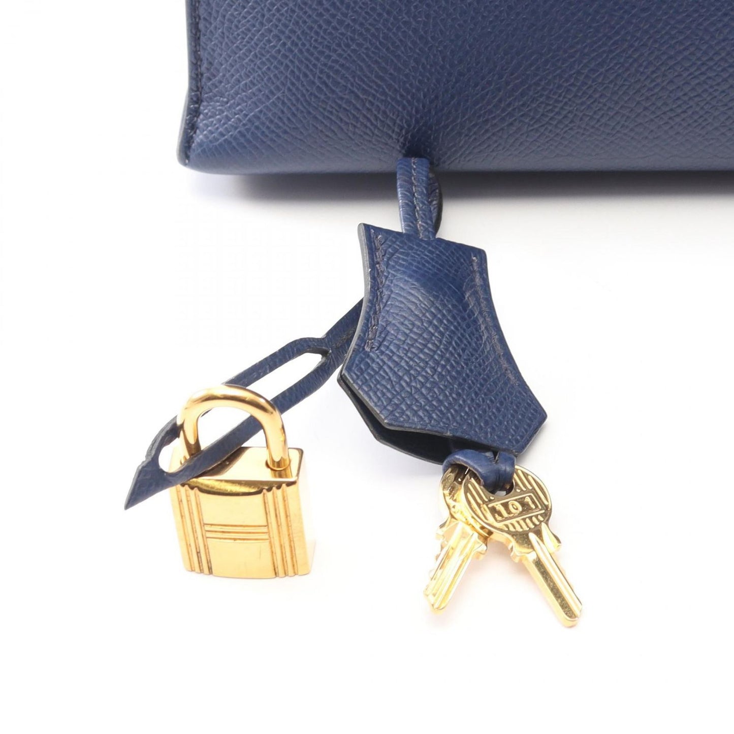 Hermes Handbag Kelly 28 Blue Leather — view 6