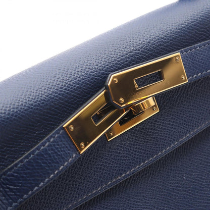 Hermes Handbag Kelly 28 Blue Leather — view 8