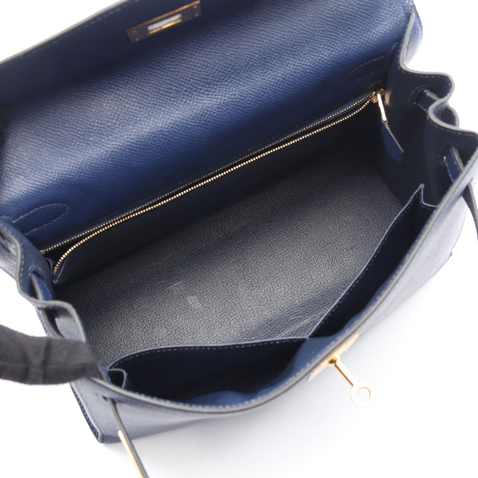 Hermes Handbag Kelly 28 Blue Leather — view 3