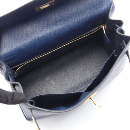 Hermes Handbag Kelly 28 Blue Leather — view 3