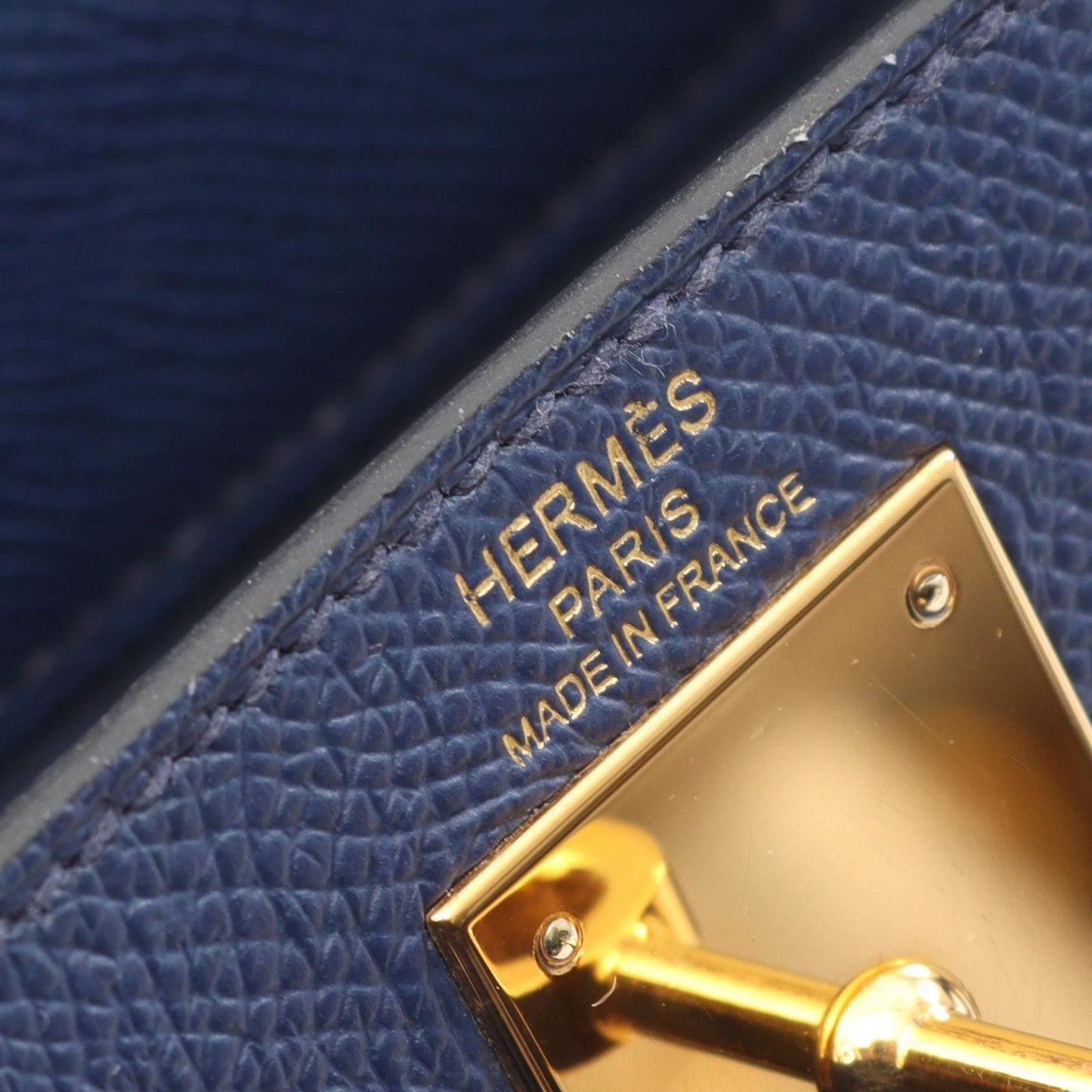 Hermes Handbag Kelly 28 Blue Leather — view 4
