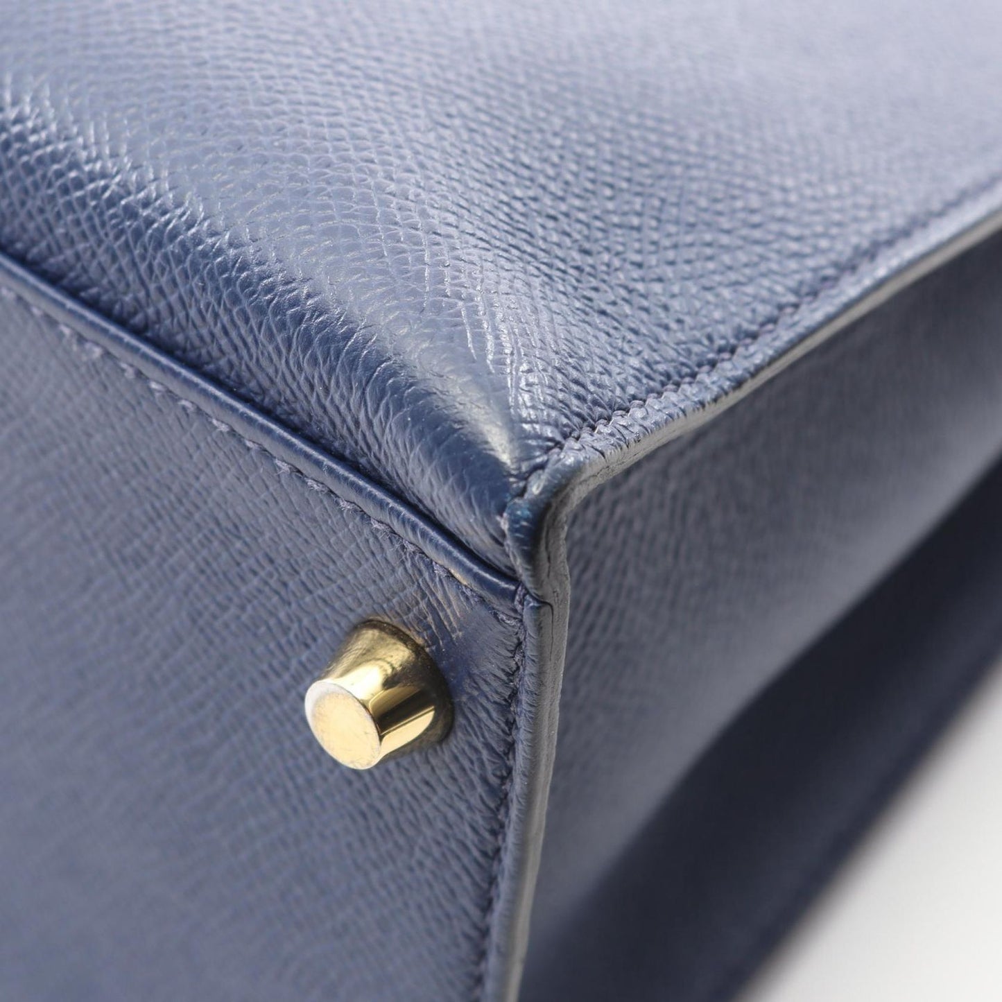 Hermes Handbag Kelly 28 Blue Leather — view 9