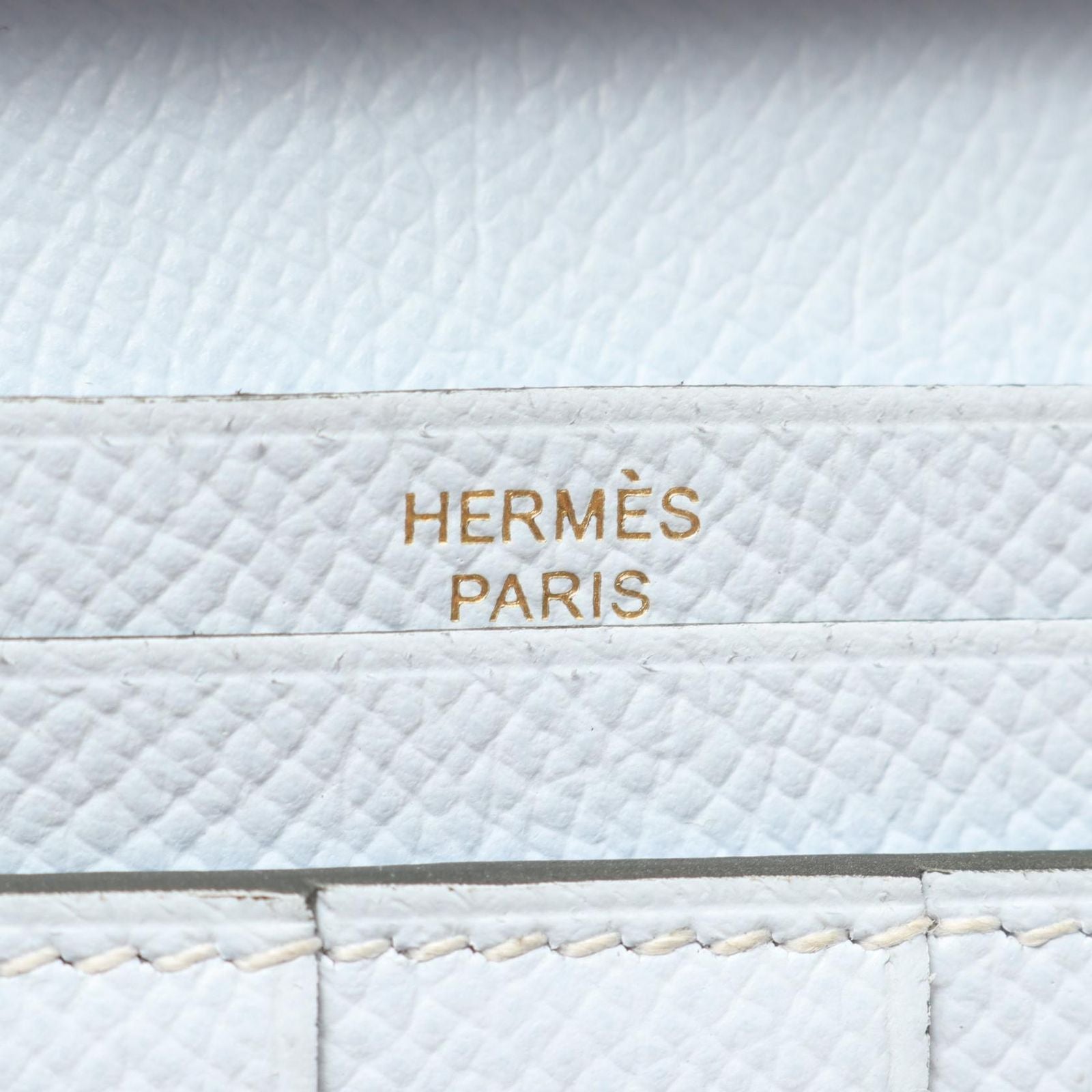 Hermes Bifold Wallet Bearn Souffle Verso CC Vert Cricket Blue Brum Leather — view 5