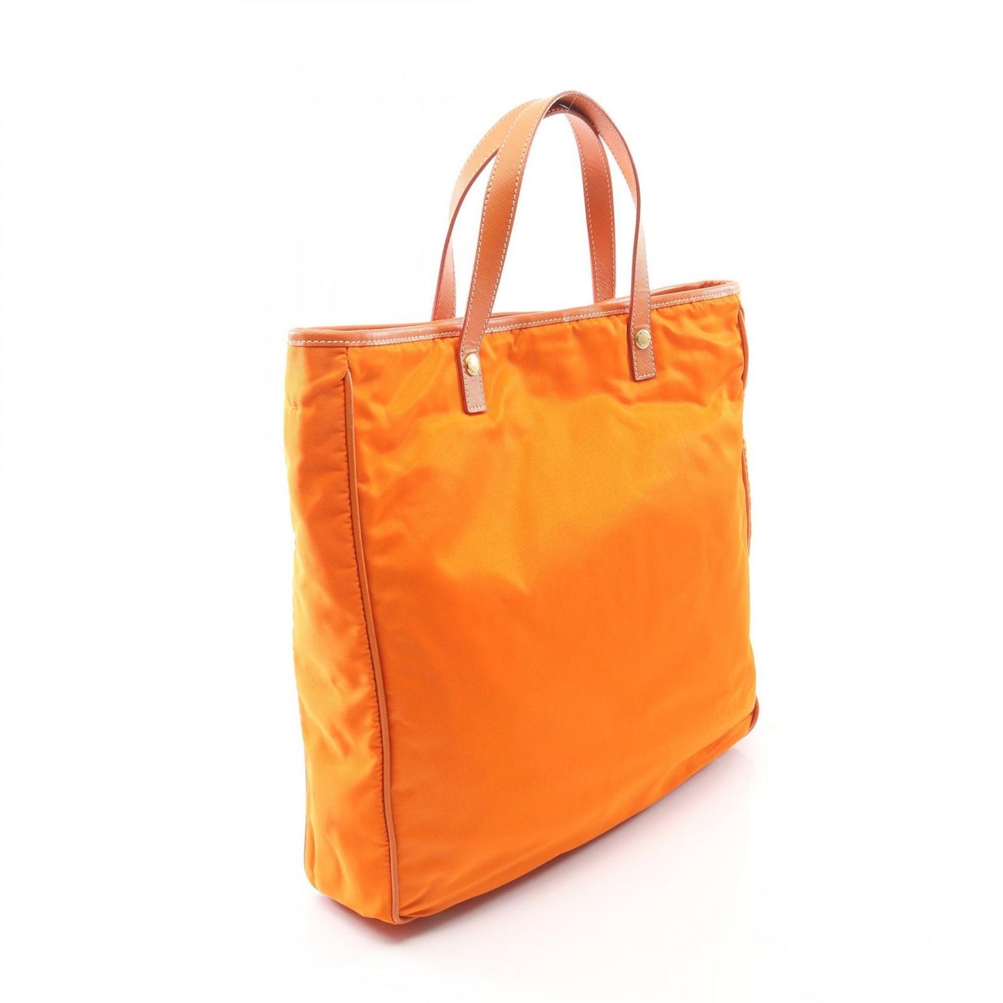 Prada Tote Orange Nylon Saffiano Leather 2-Way — view 2