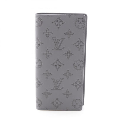 Louis Vuitton Bifold Wallet Portefeuille Brazza Gray Leather