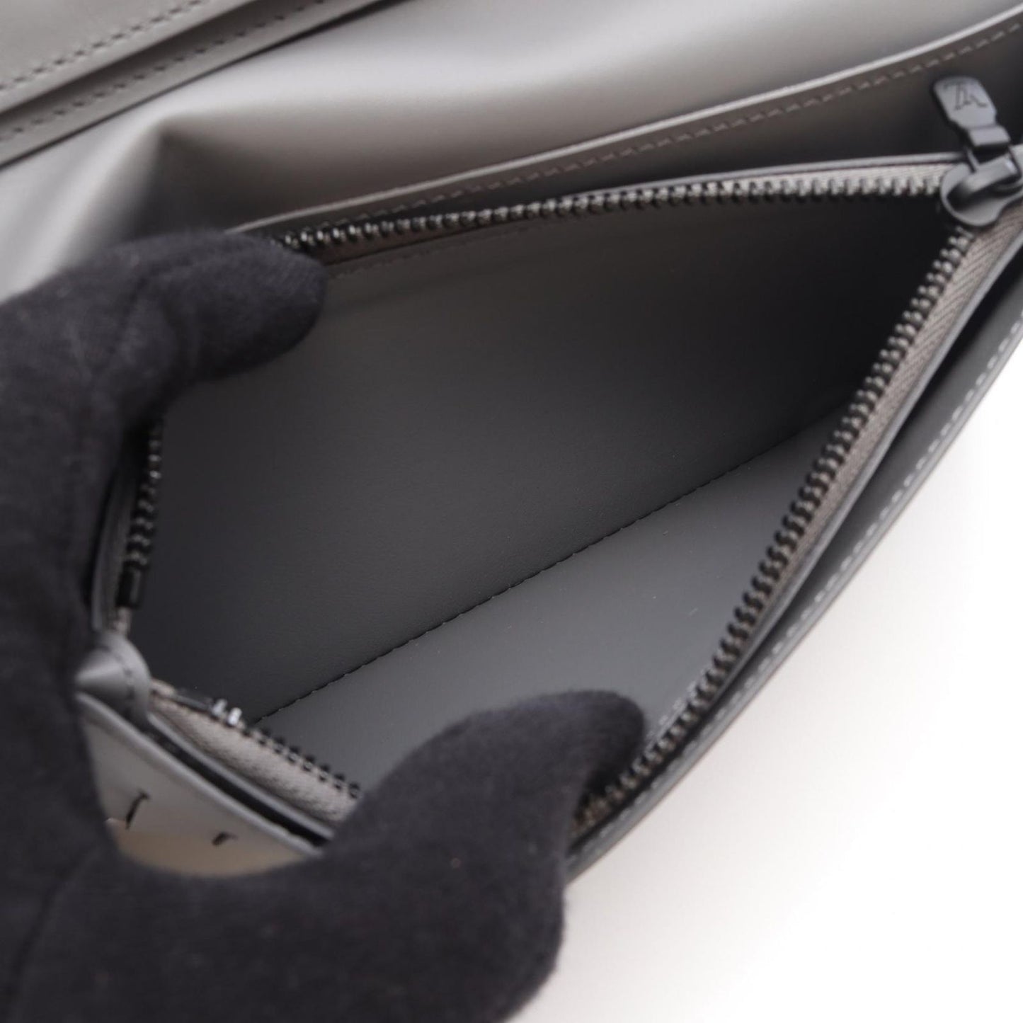Louis Vuitton Bifold Wallet Portefeuille Brazza Gray Leather — view 6