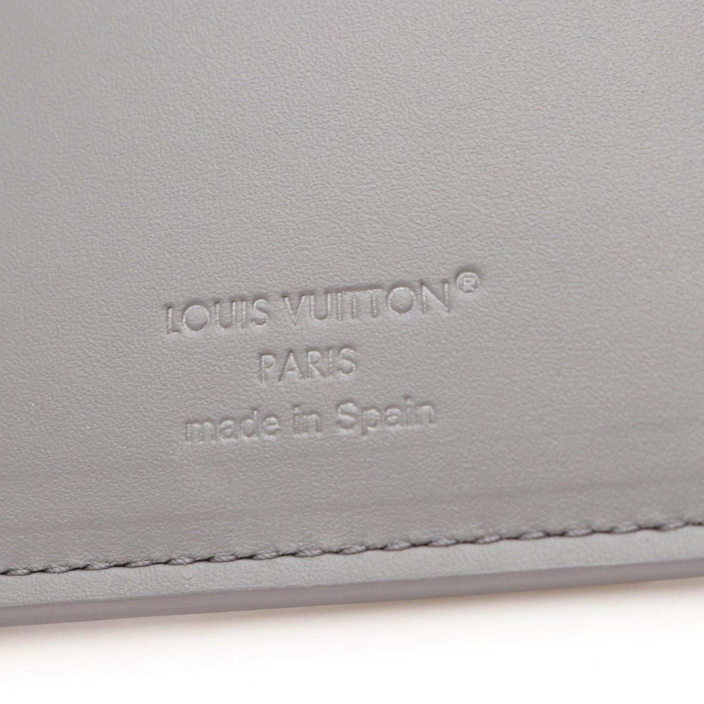 Louis Vuitton Bifold Wallet Portefeuille Brazza Gray Leather — view 5