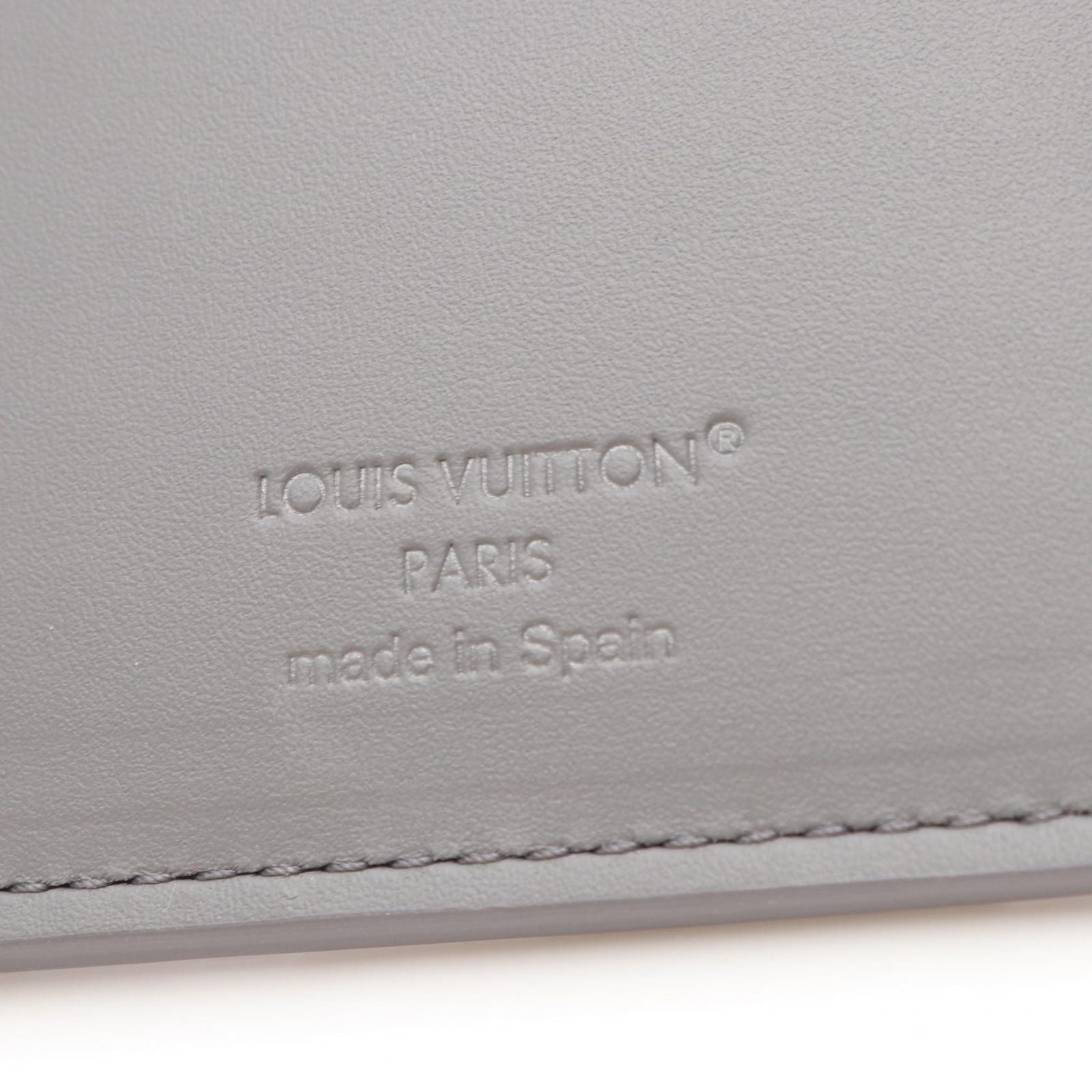 Louis Vuitton Bifold Wallet Portefeuille Brazza Gray Leather — view 5