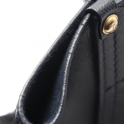 Chanel Tote Deauville Navy Leather Logo Studded — view 6
