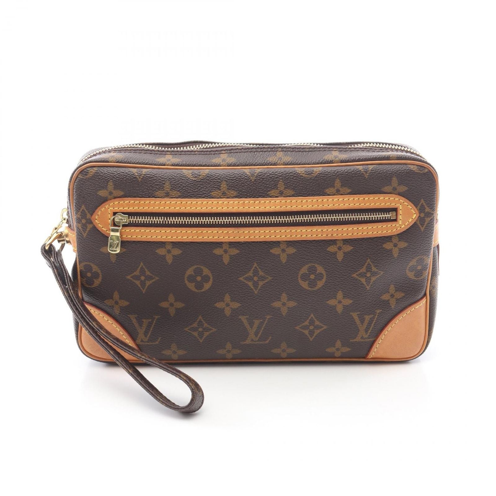 Louis Vuitton Clutch Marly Dragonne Co Ting Canvas Leather