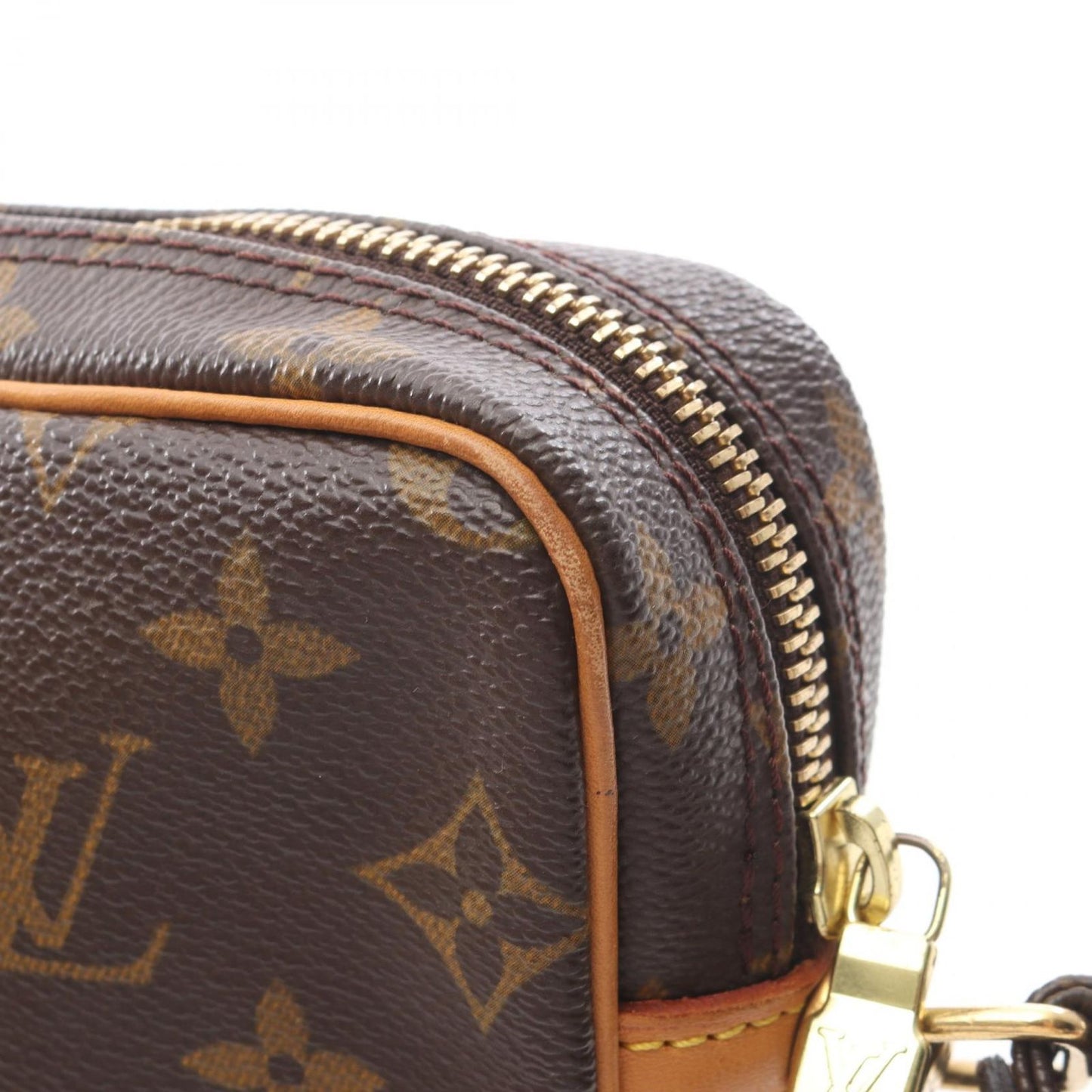 Louis Vuitton Clutch Marly Dragonne Co Ting Canvas Leather — view 8