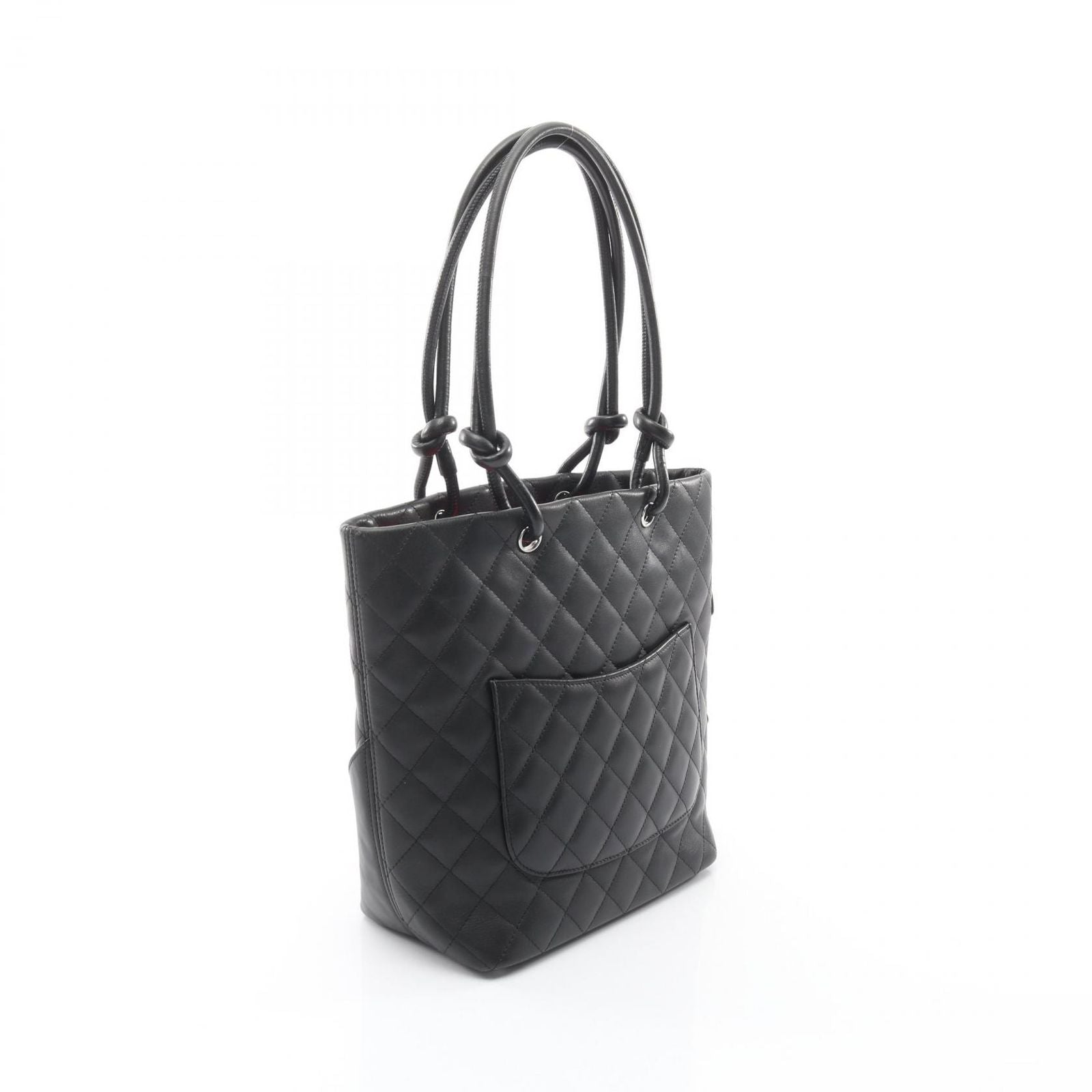 Chanel Tote Cambon Line Black Enamel Leather Patent — view 2